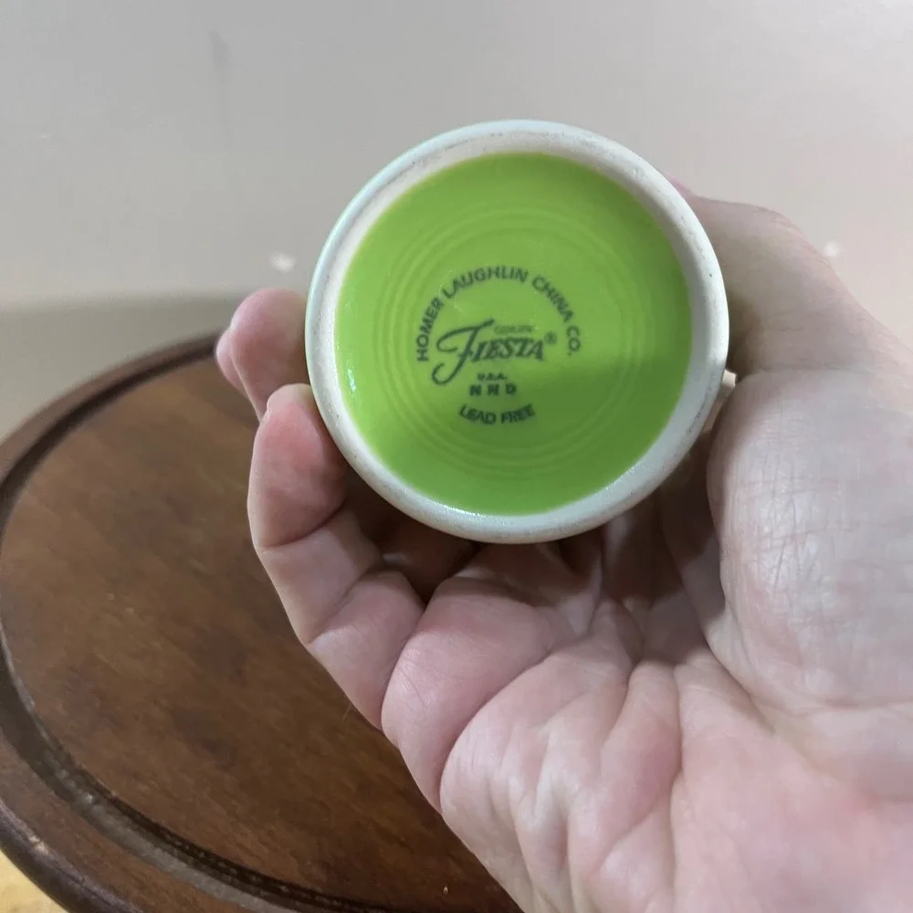 Fiesta Chartreuse Green Tumbler Homer Laughlin Ceramic Juice Cup Vtg Style